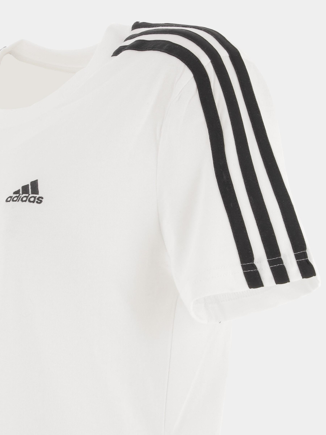 T-shirt sport crop blanc femme - Adidas