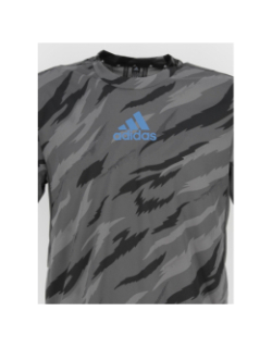 T-shirt de sport camouflage gris homme - Adidas