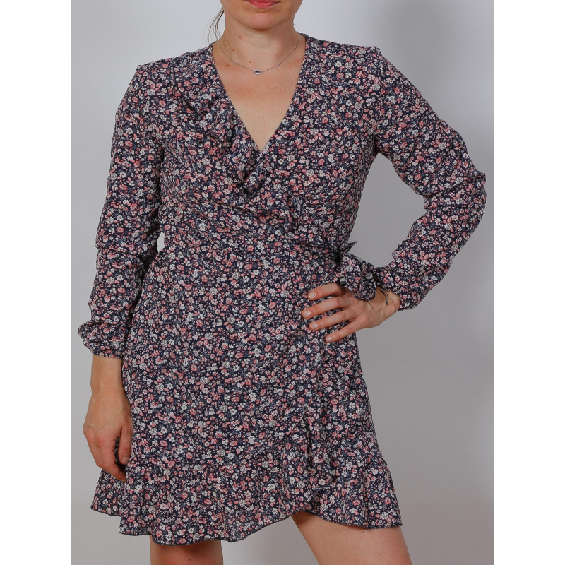 Robe portefeuille floral rose femme - Only