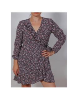 Robe portefeuille floral rose femme - Only