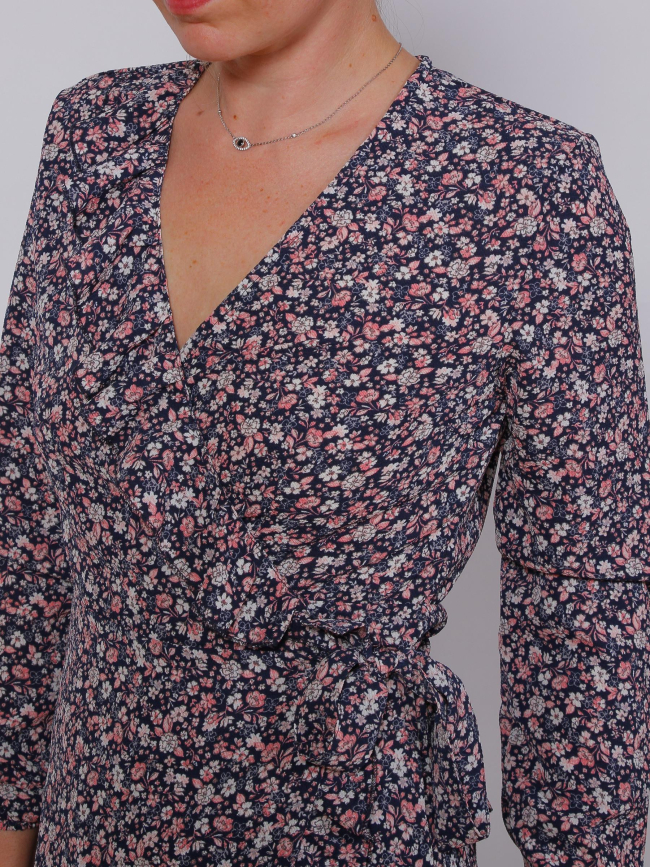 Robe portefeuille floral rose femme - Only