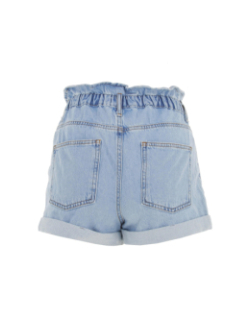 Short paperbag denim bleu femme - Only