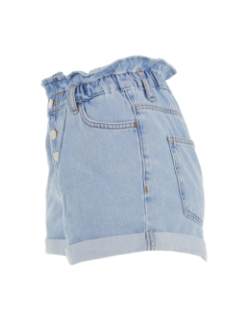 Short paperbag denim bleu femme - Only