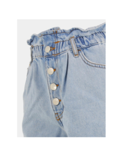 Short paperbag denim bleu femme - Only