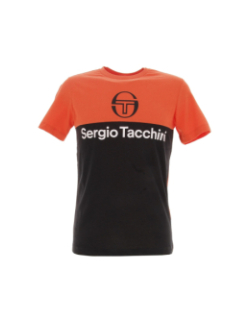 T-shirt bicolore orange et noir homme - Sergio Tacchini
