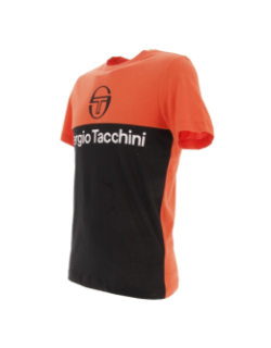 T-shirt bicolore orange et noir homme - Sergio Tacchini