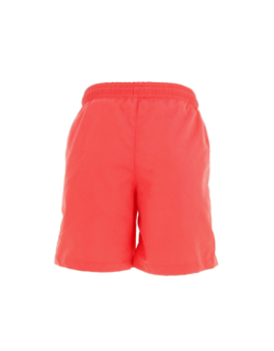 Short de bain uni logo orange homme - Tbs