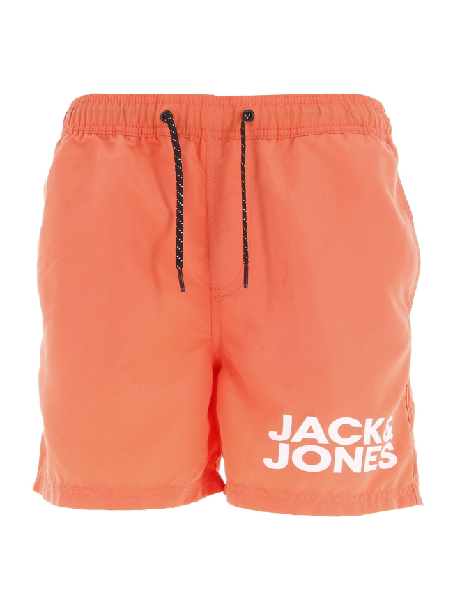 Short de bain logo floqué corail homme - Jack & Jones