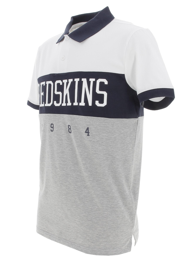 Polo calder gris bleu et blanc homme - Redskins