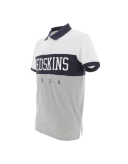 Polo calder gris bleu et blanc homme - Redskins