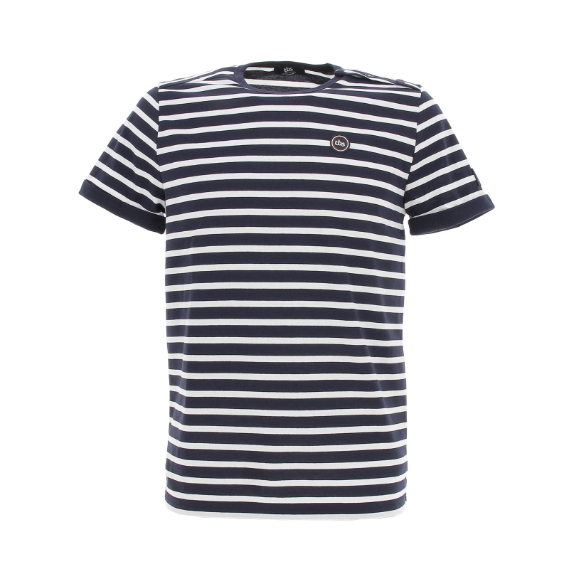 T-shirt marinière romain blanc homme - Tbs