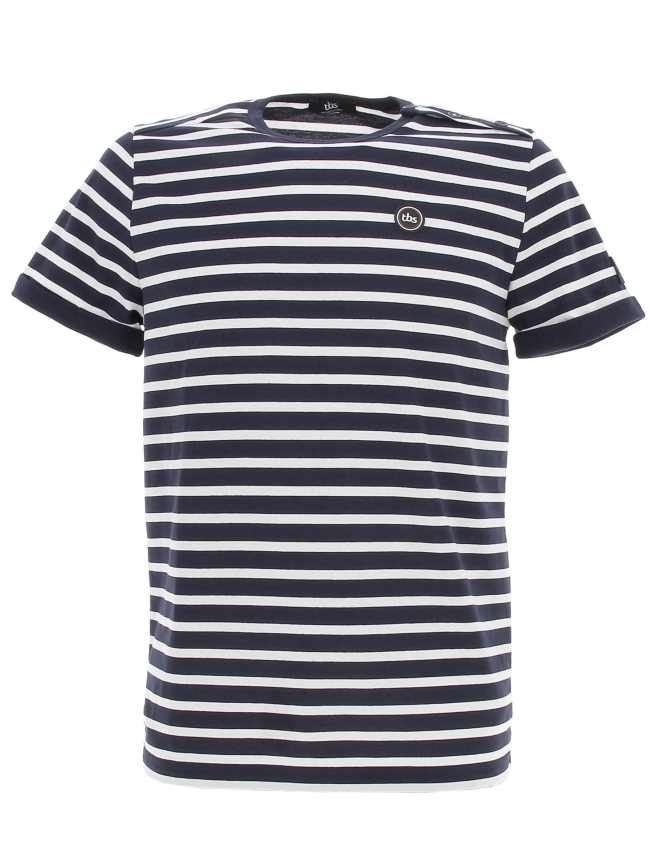 T-shirt marinière romain blanc homme - Tbs