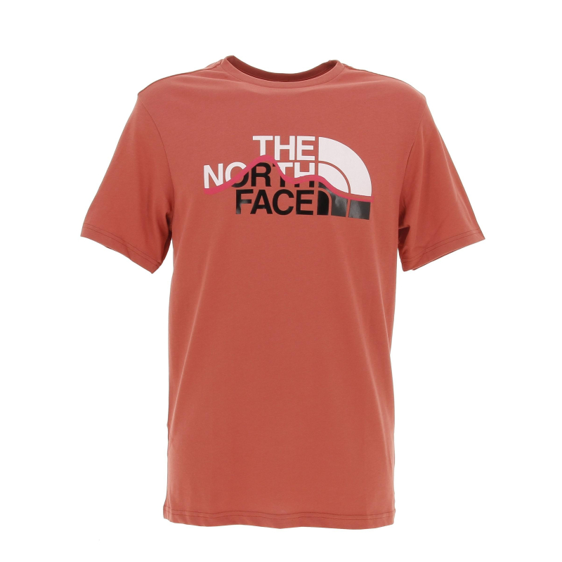 T-shirt ss mountain line rouge homme - The North Face