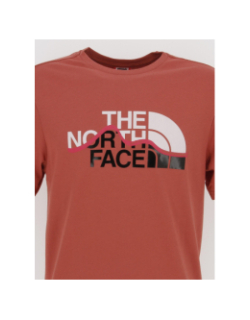 T-shirt ss mountain line rouge homme - The North Face