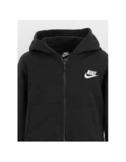 Sweat à capuche zippé nsw club noir fille - Nike