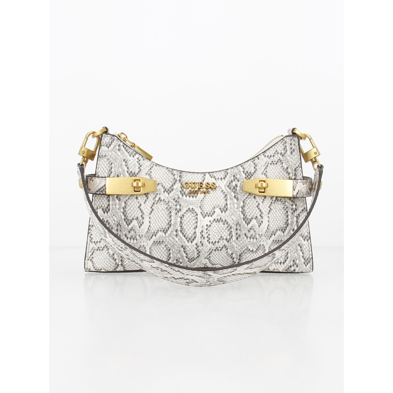 Sac à main mini zadie python gris femme - Guess