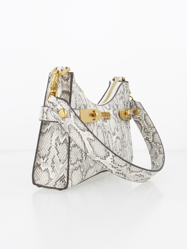 Sac à main mini zadie python gris femme - Guess