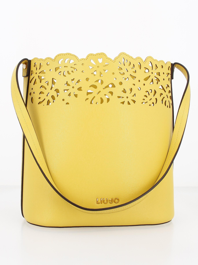 Sac seau ajouré 2 en 1 jaune femme - Liu Jo