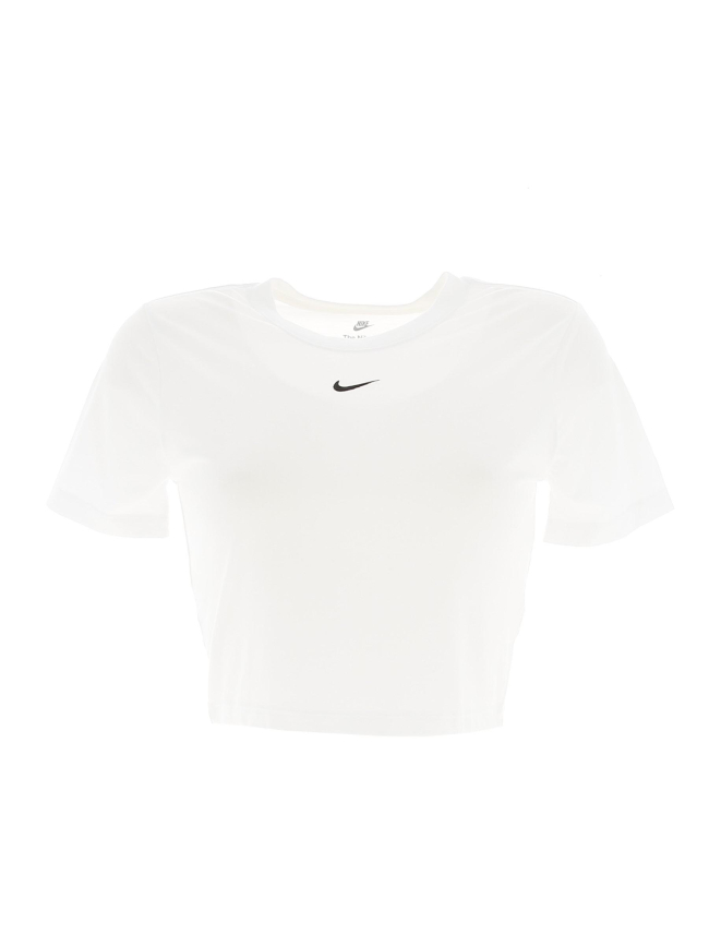 T-shirt sport crop essential blanc femme - Nike