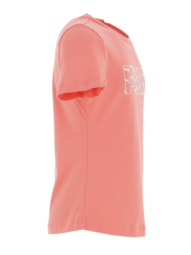 T-shirt multilogo rose fille - Puma