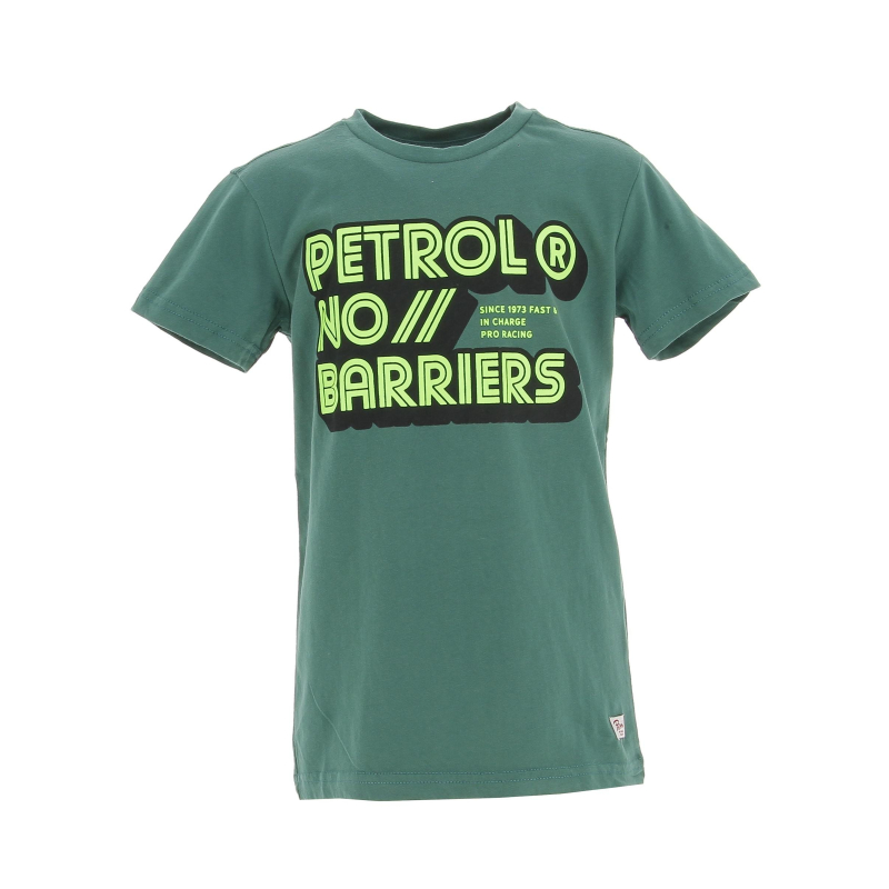 T-shirt no barriers vert garçon - Petrol Undistries