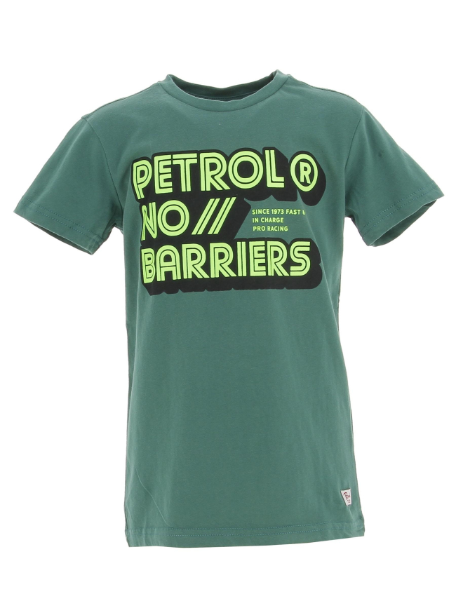 T-shirt no barriers vert garçon - Petrol Undistries