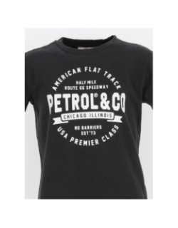 T-shirt round noir garçon - Petrol Industries