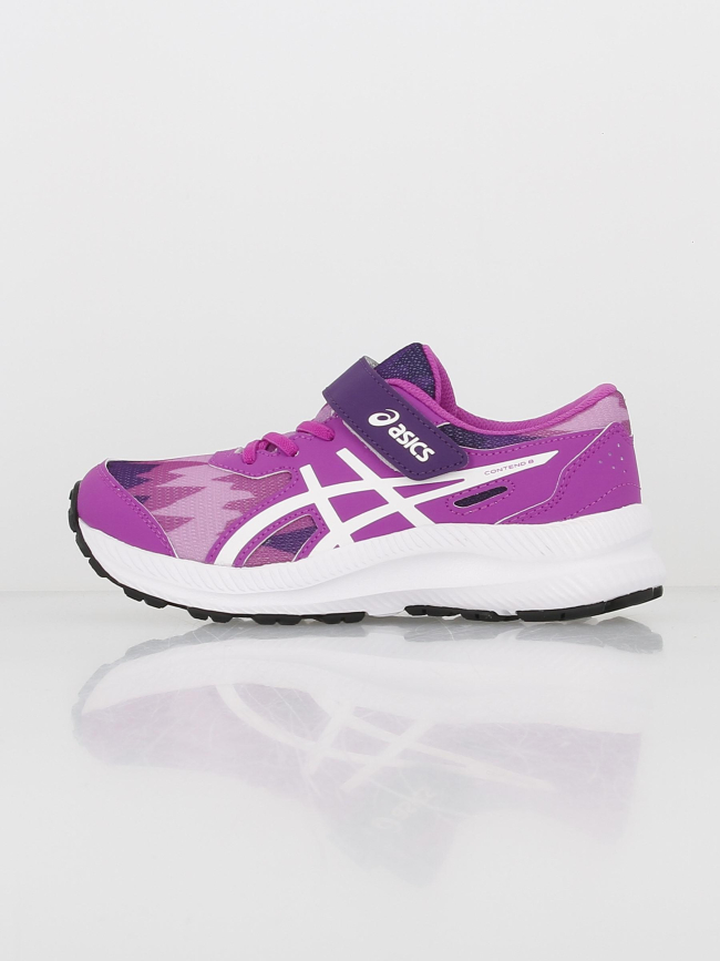 Chaussures de running à scratch contend 8 ps rose fille - Asics