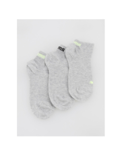 Pack 3 paires de socquettes sport gris - Puma