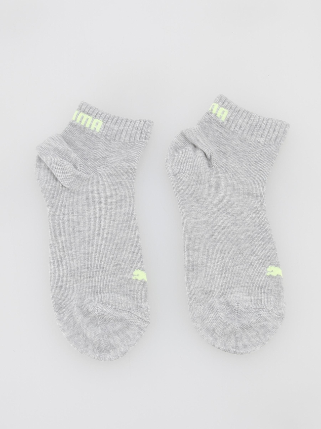 Pack 3 paires de socquettes sport gris - Puma