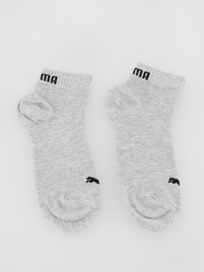 Pack 3 paires de socquettes sport gris - Puma