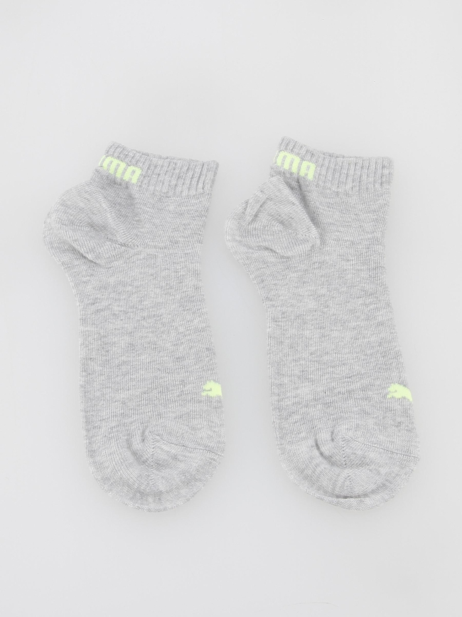 Pack 3 paires de socquettes sport gris - Puma