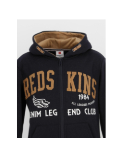 Sweat à capuche zippé bleu marine garçon - Redskins