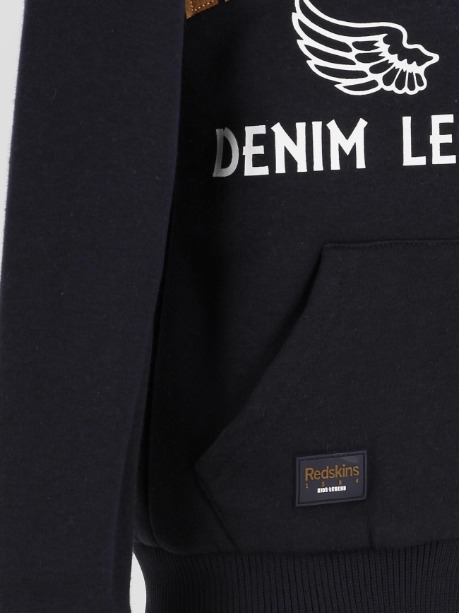 Sweat à capuche zippé bleu marine garçon - Redskins