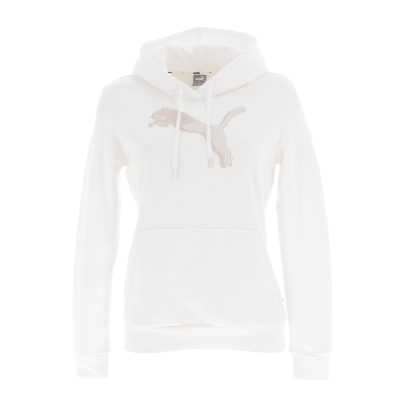 Sweat à capuche power grph blanc femme - Puma