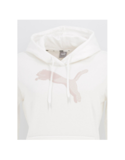 Sweat à capuche power grph blanc femme - Puma