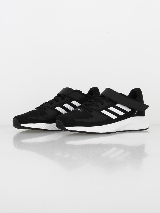 Chaussures running à scratch runfalcon 2.0 noir enfant - Adidas