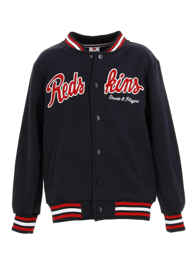 Veste teddy brode bleu marine garçon - Redskins