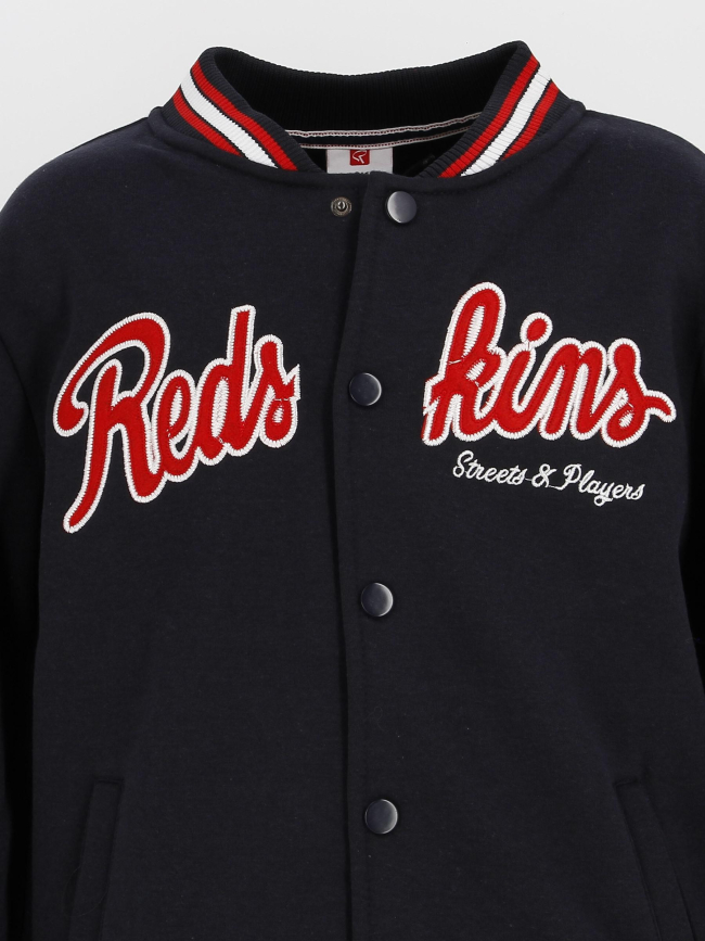 Veste teddy brode bleu marine garçon - Redskins