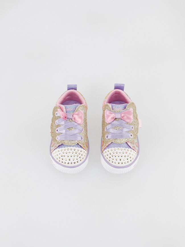 Baskets à scratch shuffle lite sweet violet fille - Skechers