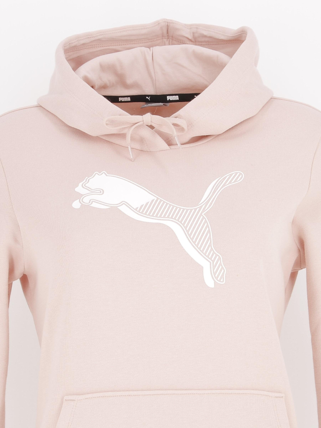Sweat à capuche power grph rose femme - Puma