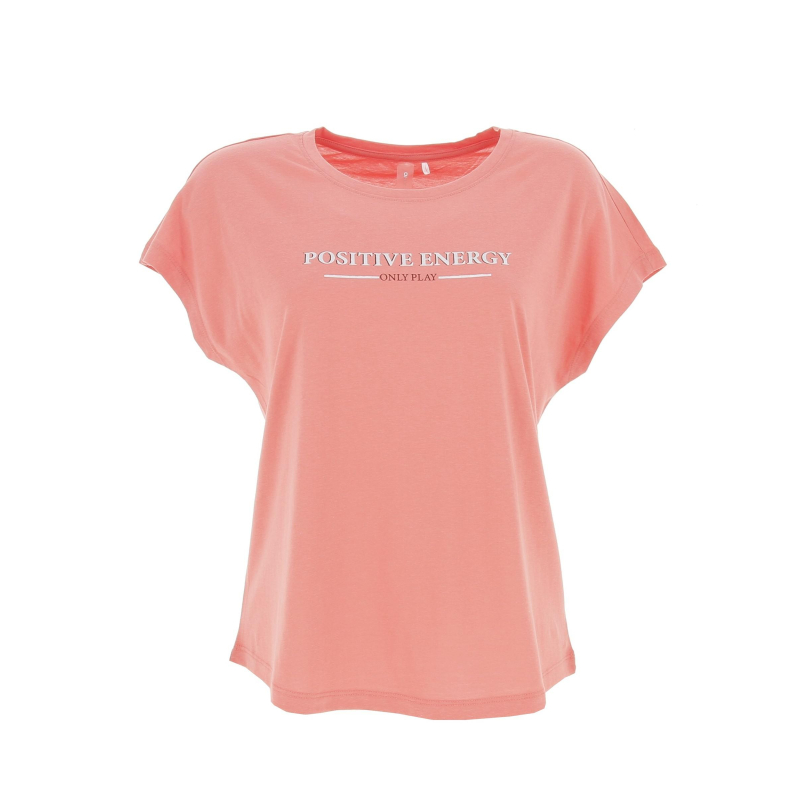 T-shirt positive loose orange femme - Only