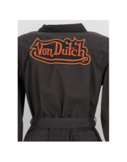 Robe à ceinture flap noir femme - Von Dutch