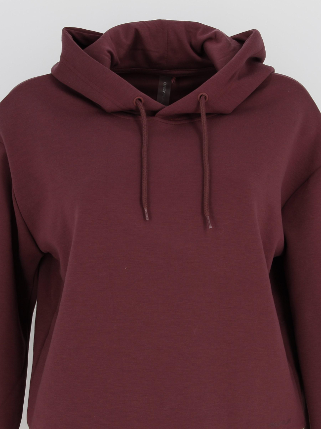 Sweat à capuche onplounge bordeaux femme - Only