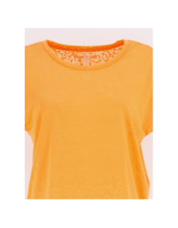 T-shirt top loose orange femme - Only