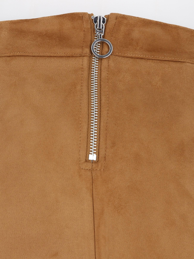 Jupe faux suédé donnadina marron femme - Véro Moda