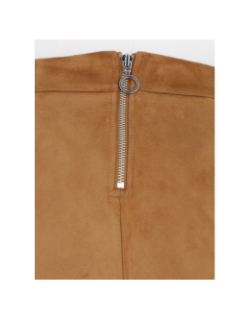 Jupe faux suédé donnadina marron femme - Véro Moda