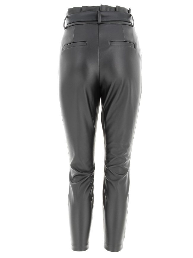 Pantalon slim paperbag noir femme - Vero Moda