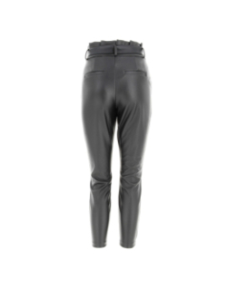 Pantalon slim paperbag noir femme - Vero Moda