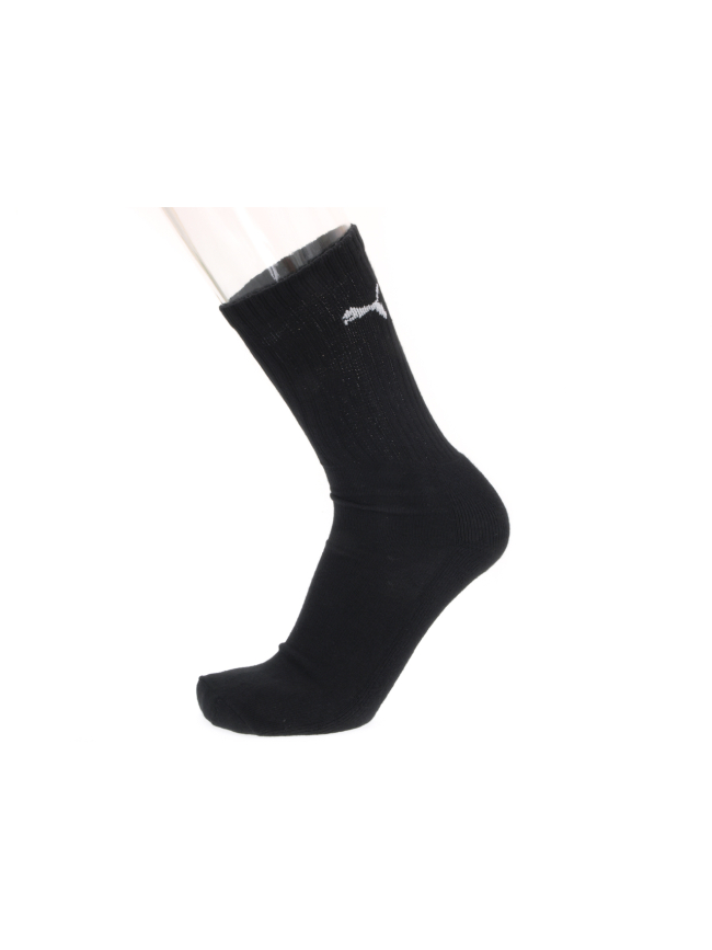 Pack 3 paires chaussettes sport logo noir - Puma